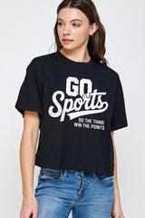 CTS-E3103 Go Sports Graphic Relaxed Crop Top $11