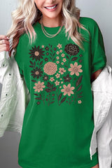 5000-E3178 Fall Floral Garden Graphic Heavy Cotton Tee $9