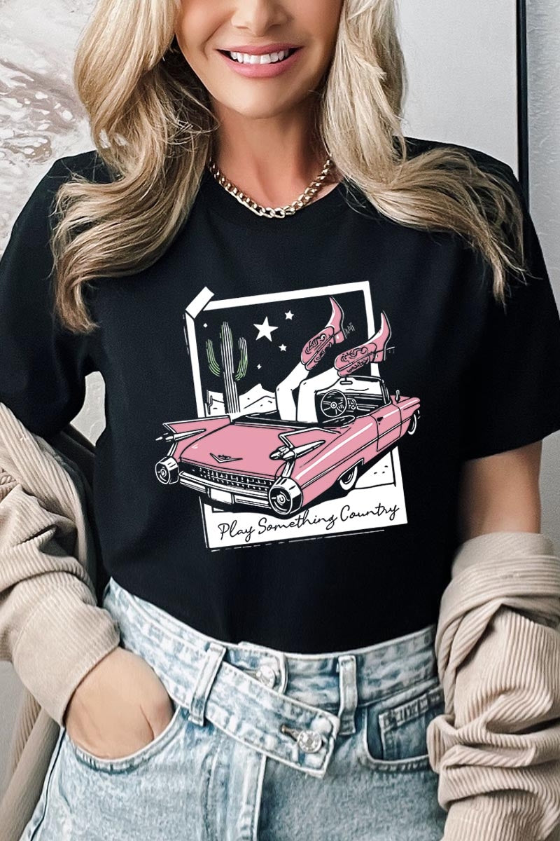 US3001-E3098 Play Something Country Graphic Tee $12.5