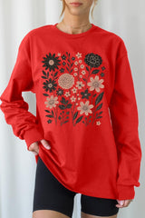 UL240P-E3178 Fall Floral Garden Graphic Plus Long Sleeve Tee $17