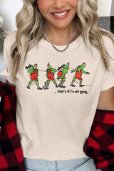 US3001P-E3203 Grinch Dance Funny Christmas Graphic Plus Tee $16
