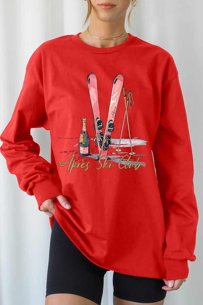 UL240P-E3187 Apres Ski Club Graphic Plus Long Sleeve Tee $17