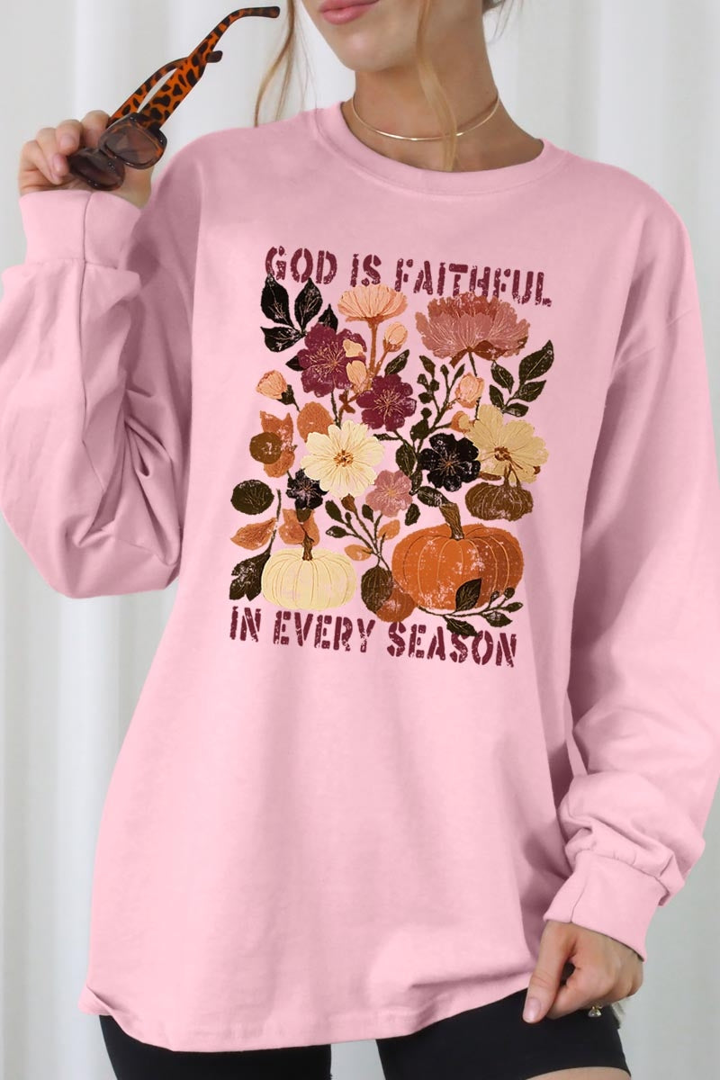 UL240P-E3171 Faithful In Every Season Graphic Plus Long Sleeve Tee $17
