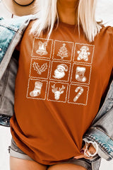 US3001-E3215 Christmas Icons Graphic Tee $12.5