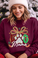 UL180-E3194 Dog Mama Christmas Paw Graphic Sweatshirt $20