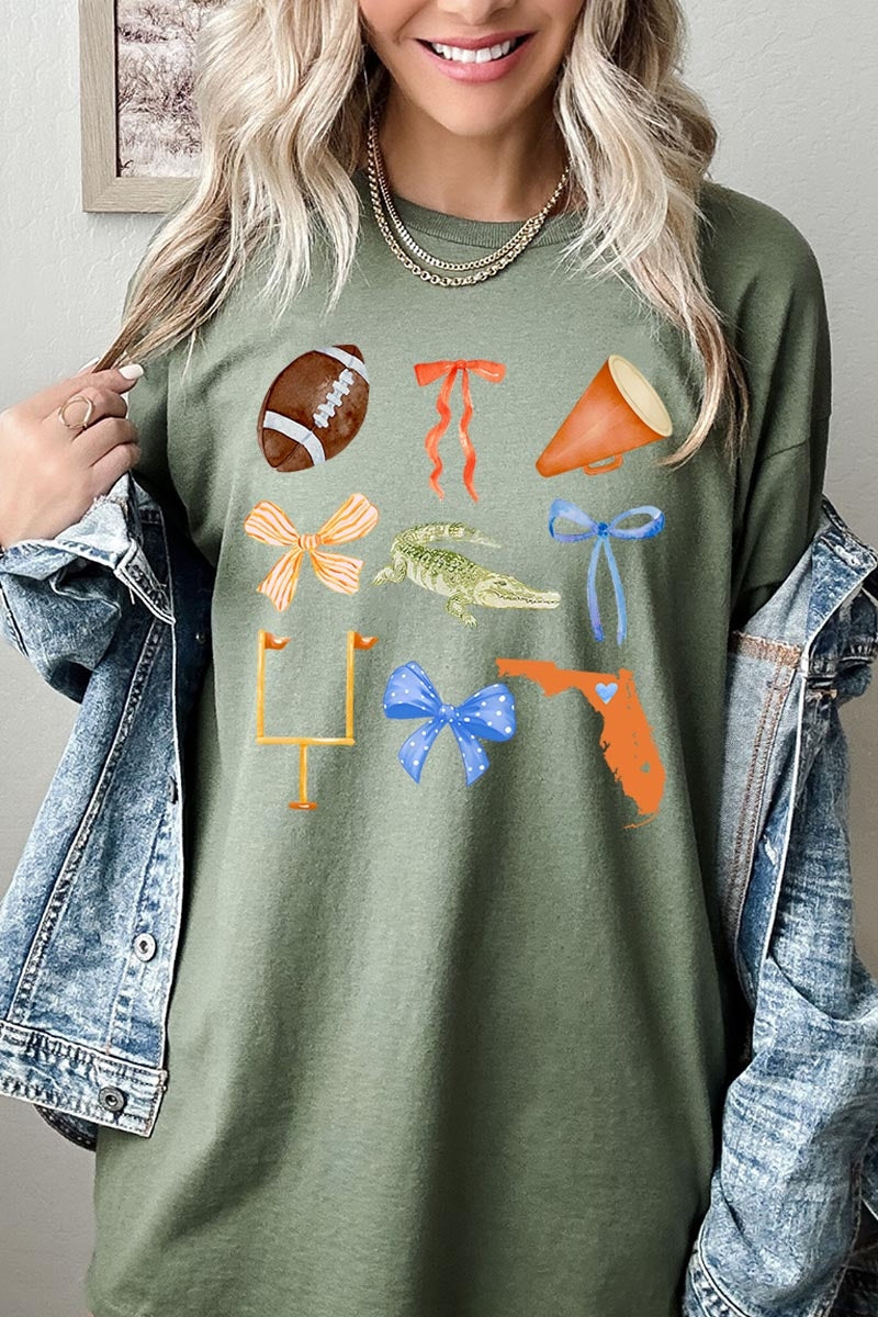 5000P-E3078 Florida Football Graphic Plus Heavy Cotton Tee $12.75