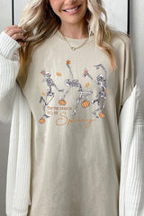 5000-E3123 Halloween Skeleton Graphic Heavy Cotton Tee $9
