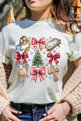 US3001-E3219 Nativity Scene Christmas Graphic Tee $12.5