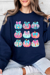 UL180-E3137 Coquette Pumpkin Graphic Sweatshirt $20