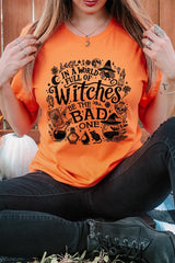 US3001-E3139 In a World of Witches Graphic Tee $12.5