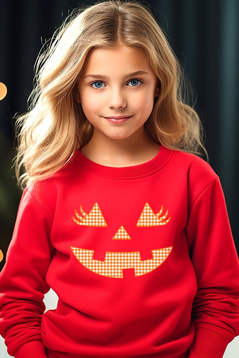 UL180B-E3148Z Cute Pumpkin Halloween Kids Graphic Sweatshirt $20