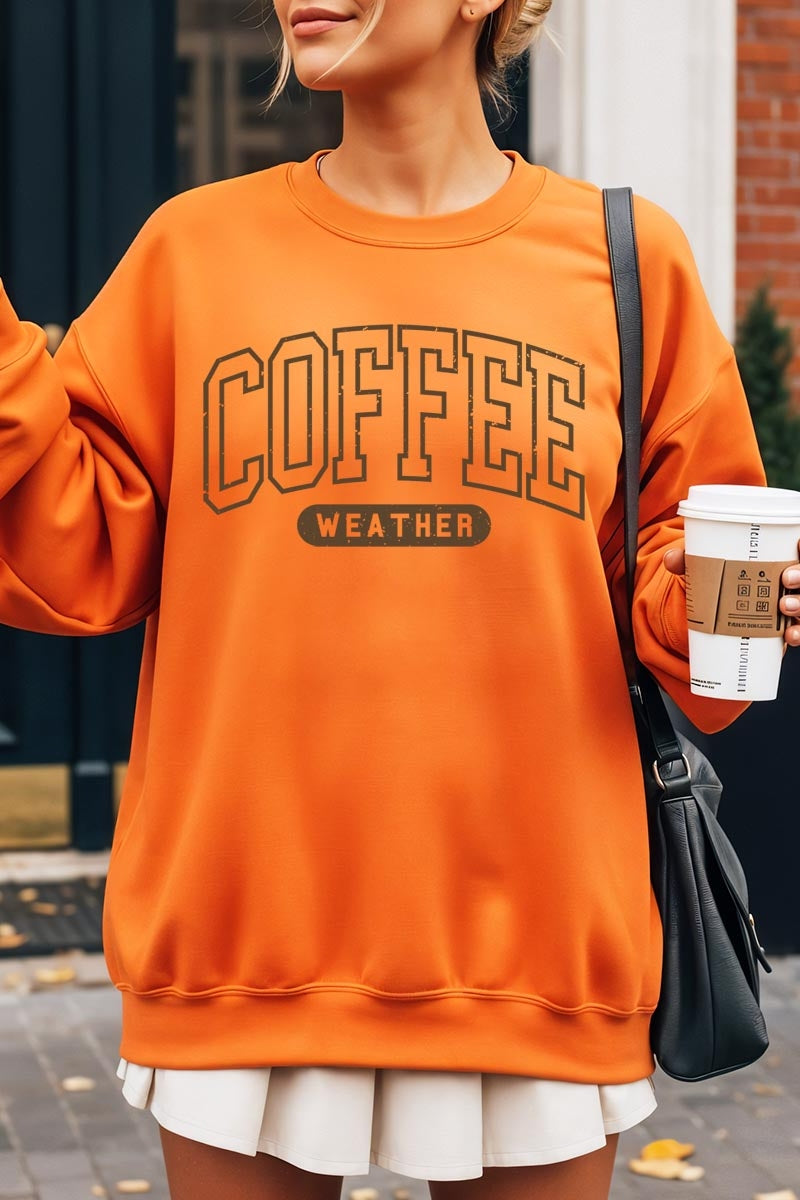 UL180-E3207 Coffee Weather Graphic Sweatshirt $20
