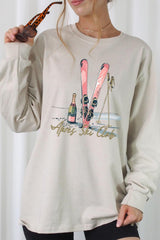 UL240P-E3187 Apres Ski Club Graphic Plus Long Sleeve Tee $17