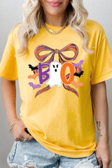 5000P-E3120 Boo Brushstroke Bow Graphic Plus Heavy Cotton Tee $12.75