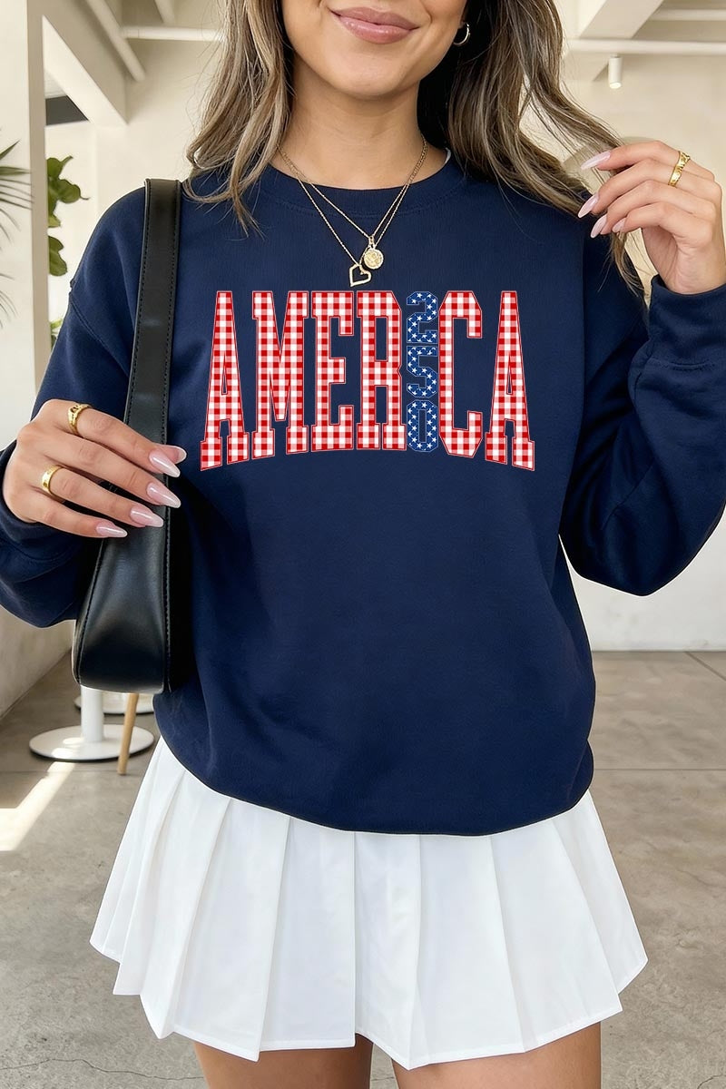 UL180-E3468 God Bless USA Graphic Sweatshirt $20