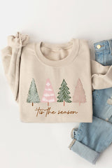 UL180-E3218 Rustic Christmas Trees Graphic Sweatshirt $20