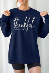 UL240P-E3170 Thankful Graphic Plus Long Sleeve Tee $17