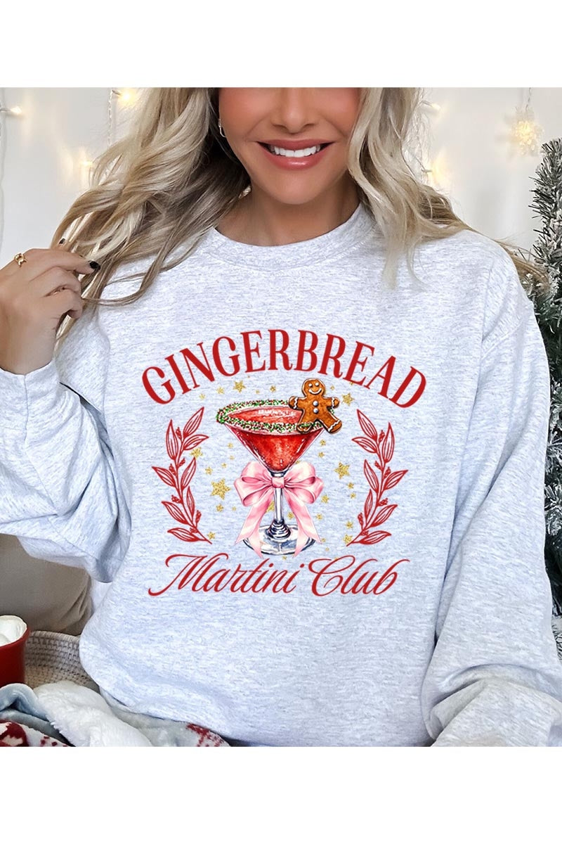 UL180-E3216 Gingerbread Martini Club Graphic Sweatshirt $20