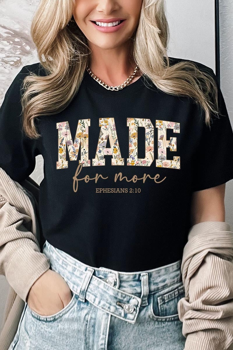 US3001P-E3068 Made for More Faith Graphic Plus Tee $16