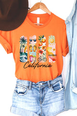 US3001P-E3061CA California State Brushstroke Graphic Plus Tee $16