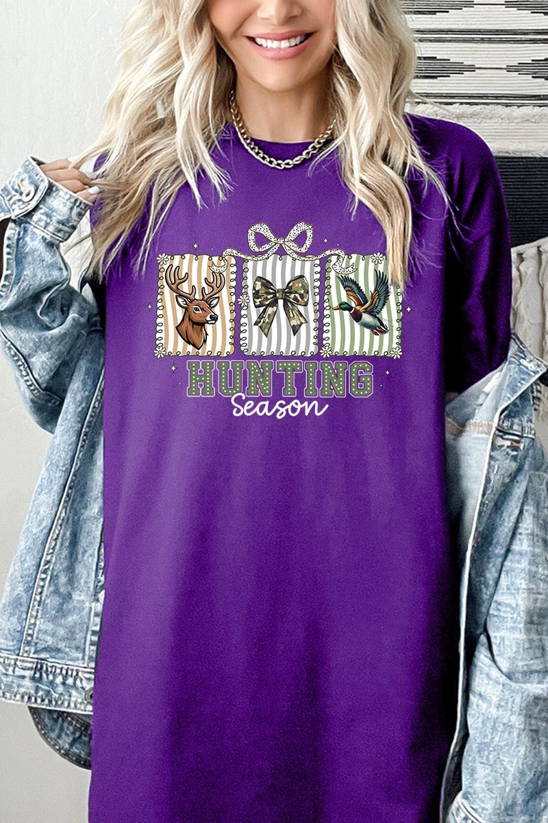 5000-E3192 Deer & Duck Hunting Season Graphic Heavy Cotton Tee $9
