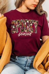 US3001-E3105 Spooky Season Halloween Graphic Tee $12.5
