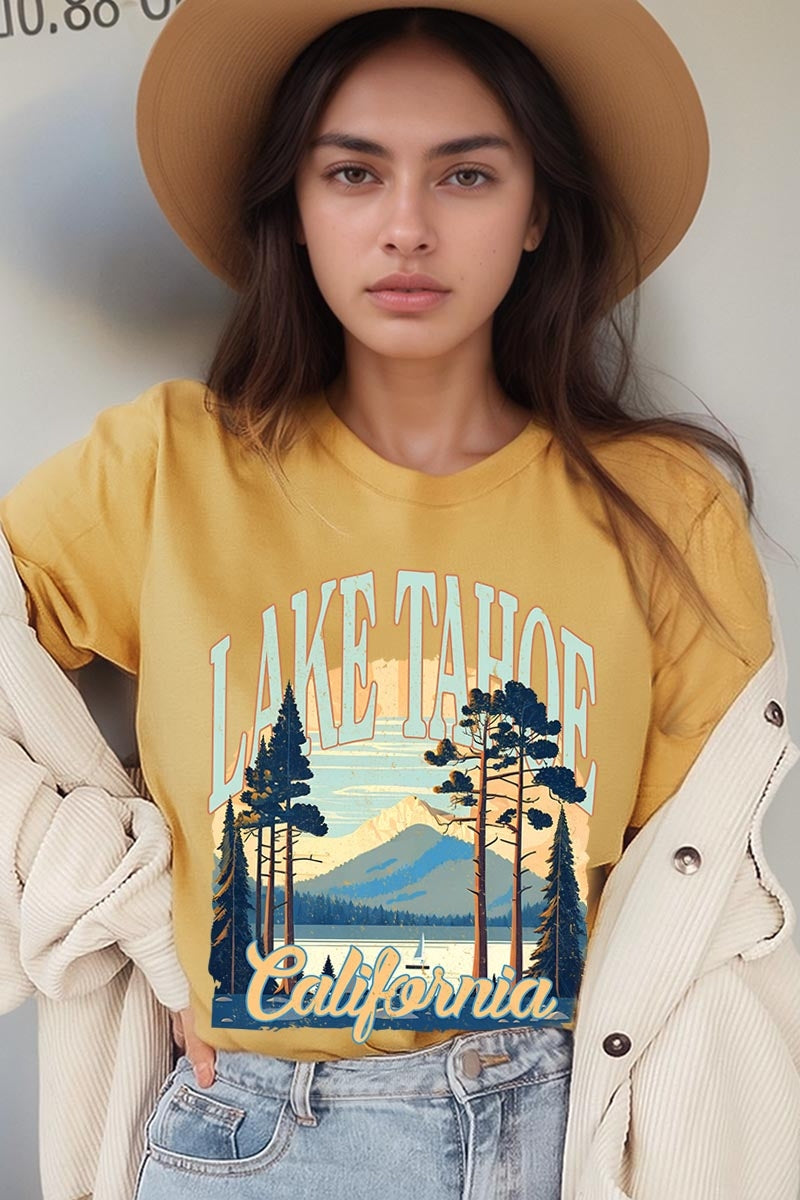 US3001-E3059 Lake Tahoe Graphic Tee $12.5