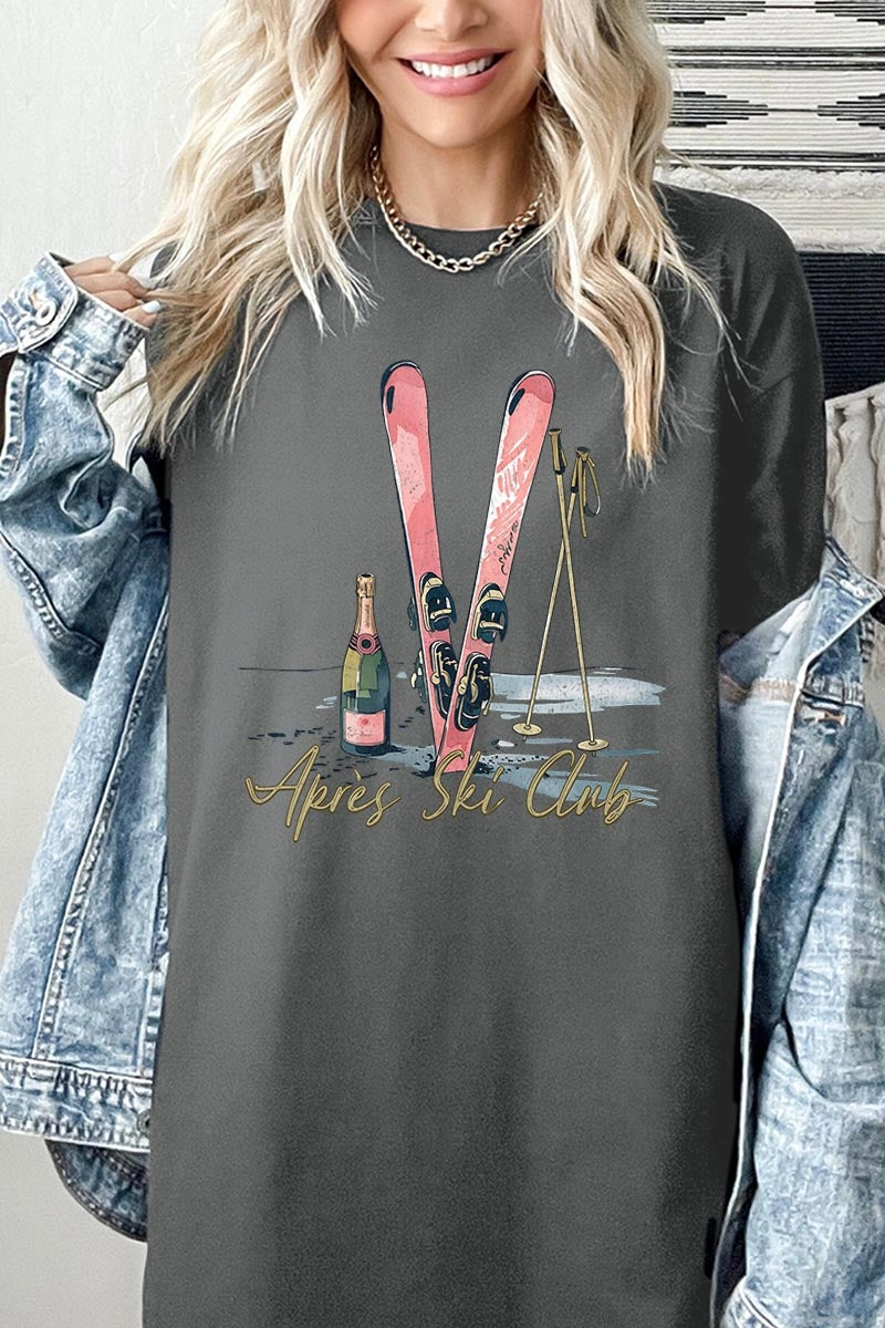 5000P-E3187 Apres Ski Club Graphic Plus Heavy Cotton Tee $12.75