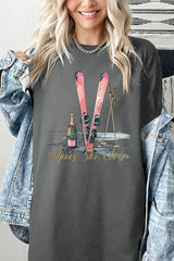5000-E3187 Apres Ski Club Graphic Heavy Cotton Tee $9