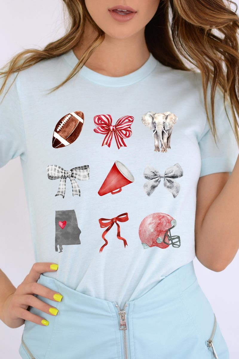 US3001P-E3076 Alabama Football Graphic Plus Tee $16