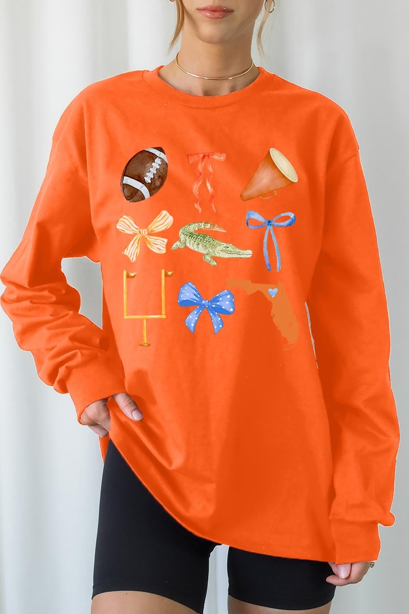UL240-E3078 Florida Football Graphic Long Sleeve Tee $13.75