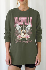 UL240P-E3157 Nashville Rose Graphic Plus Long Sleeve Tee $17