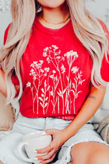US3001-E3146 Christian Wildflower Graphic Tee $12.5