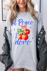 US3001-E3070 Il Pomodoro Tomato Art Graphic Tee $12.5