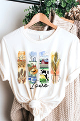 US3001-E3061IA Iowa State Brushstroke Graphic Tee $12.5