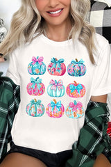 US3001-E3137 Coquette Pumpkin Graphic Tee $12.5