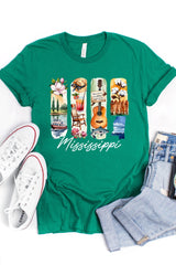 US3001P-E3061MS Mississippi State Brushstroke Graphic Plus Tee $16