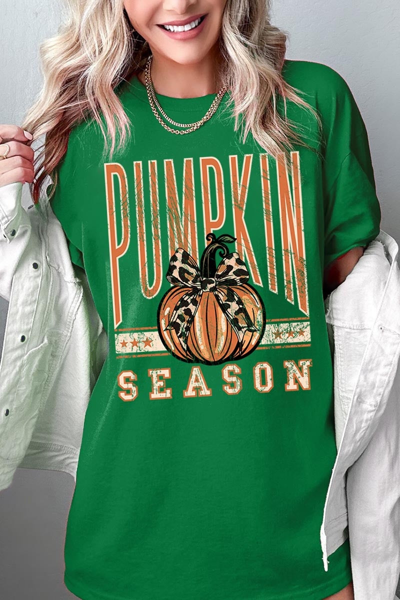 5000-E3145 Pumpkin Season Graphic Heavy Cotton Tee $9