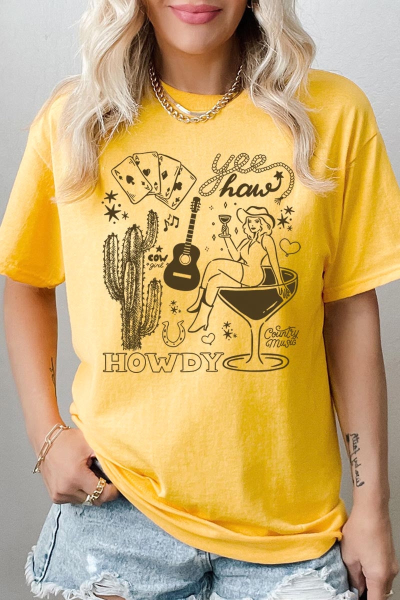 5000P-E3097 Cowgirl Country Music Plus Heavy Cotton Tee $12.75