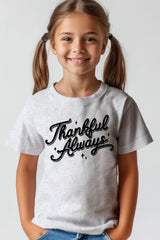 US3001Y-E3168Z Thankful Always Kids Graphic Tee $11
