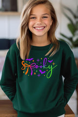 UL180B-E3109Z Spooky Halloween Kids Graphic Sweatshirt $20