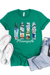 US3001P-E3061MN Minnesota State Brushstroke Graphic Plus Tee $16