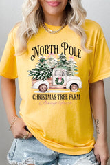 5000P-E3174 North Pole Christmas Graphic Plus Heavy Cotton Tee $12.75