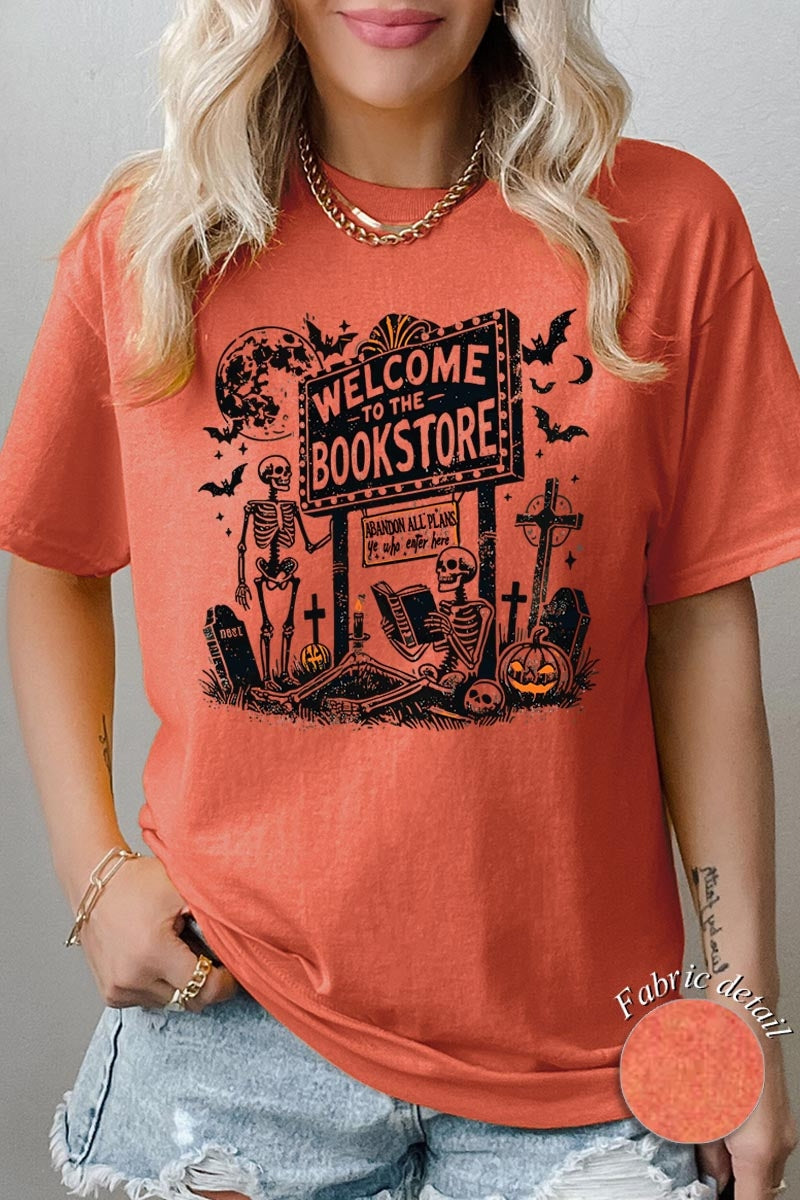 5000P-E3122 Bookstore Halloween Graphic Plus Heavy Cotton Tee $12.75