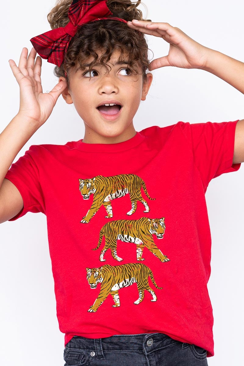 US3001Y-E3104Z Retro Tigers Kids Graphic Tee $11