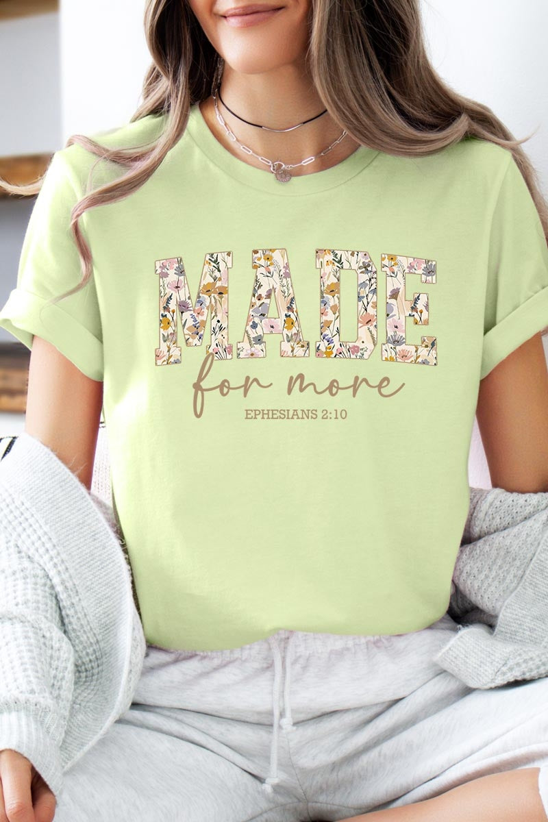 US3001P-E3068 Made for More Faith Graphic Plus Tee $16