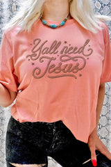 US3001-E3115 Y'all Need Jesus Graphic Tee $12.5