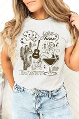 US3001-E3097 Cowgirl Country Music Graphic Tee $12.5