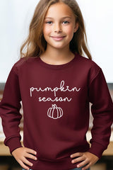 UL180B-E3152Z Pumpkin Season Kids Graphic Sweatshirt $20