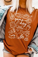 US3001-E3081 Football Doodles Graphic Tee $12.5